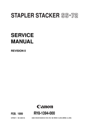 Canon STAPLER STACKER SS-72 Service Manual