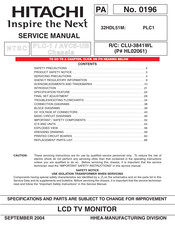 Hitachi 32HDL51M Service Manual
