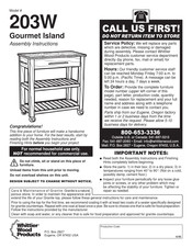 Whittier Wood Products 203W Assembly Instructions Manual