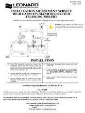 Leonard TM-186-30015050-PRV Installation Adjustment Service