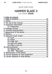 mPTech HAMMER BLADE 3 Quick Start Manual