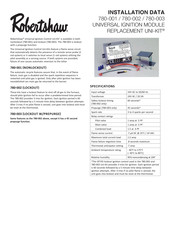 Robertshaw Uni-Kit 780-002 Installation Data