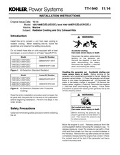 Kohler TT-1640 Installation Instructions Manual