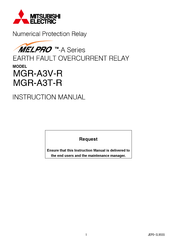 Mitsubishi Electric MELPRO MGR-A3t-R Instruction Manual