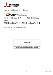 Mitsubishi Electric MELPRO MDG-A4V-RD Instruction Manual