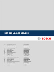 Bosch SCT 416 L1 Original Instructions Manual
