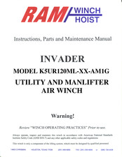 RAM K5UR120ML-AM1G Series Instructions, Parts And Maintenance Manual