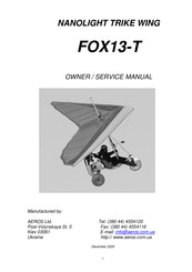Aeros NANOLIGHT TRIKE FOX13-T 2020 Owner's Service Manual