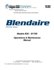 Algas SDI Blendaire B20 Operation & Maintenance Manual