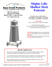 Aqua Creek Products F-MTYPD8S Manual