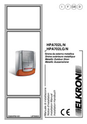 Elkron HPA702LG/N Installation Manual