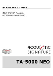 Acoustic Signature TA-5000 NEO Instruction Manual