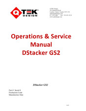 QTek DStacker GS2 Operation & Service Manual