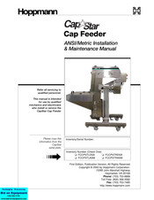 Shibuya Hoppmann Cap Star FCCPSTRDSA Installation & Maintenance Manual