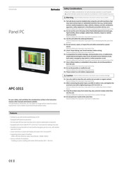 Autonics APC-1011 Quick Start Manual