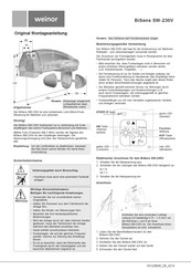 weinor BiSens SW-230V Original Installation Manual