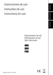 Pool Technologie JUSTSALT DUO Instructions For Use Manual