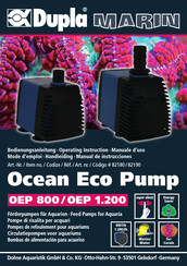 Dupla MARIN OEP 1.200 Operating	 Instruction