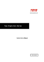 Toyo Single Axis Series Installation Manual