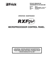 Frick RXF Plus Operation & Maintenance Manual