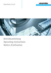 Winterhalter GS 501 Operating Instructions Manual