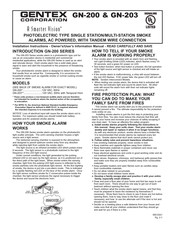 Gentex Smarter Vision GN-200 Series Installation Instructions - Owner's/User's Information Manual