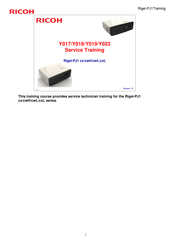 Ricoh Y018 Service Training