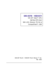 Aaeon SBC-657B Manual