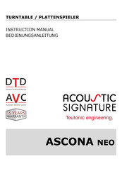 Acoustic Signature ASCONA NEO Manual