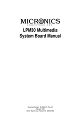 Micronics LPM30 Manual