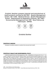 Cristofoli 220 V Instruction Manual