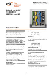 orfit AIO SOLUTION AC-SC Instructions For Use Manual