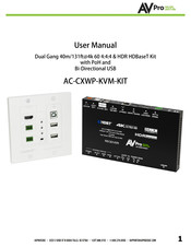 AVProEdge AC-CXWP-KVM-KIT User Manual