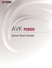 AVYCON AVK P2500 Quick Start Manual