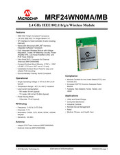 Microchip Technology MRF24WN0MA Manual
