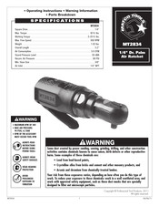 Matco Tools MT2834 Operating Instructions Manual