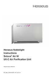 Heraeus Soluva Air W Instructions Manual
