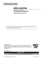 Kenwood DRV-A301W Instruction Manual
