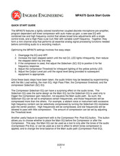 Ingram Engineering MPA575 Quick Start Manual