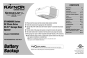Raynor Sergeant II STANDARD 8160WBRGD Manual