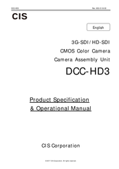 CIS DCC-HD3 Product Specification & Operational Manual