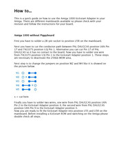 Amiga 1000 Kickstart Adapter Quick Manual