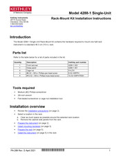 Tektronix KEITHLEY 4288-1 Installation Instructions Manual