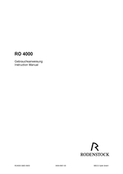 Weco Rodenstock RO 4000 Instruction Manual