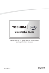 Toshiba fire tv 43C350KU Quick Setup Manual