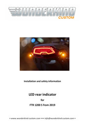 Wunderkind Custom FTR 1200 Installation And Safety
