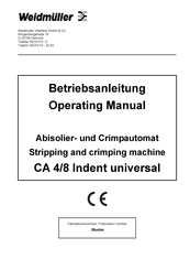 Weidmüller CA 4/8 Operating Manual