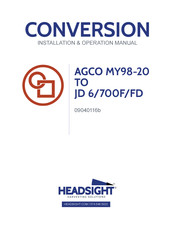 Headsight AGCO MY98-20 Installation & Operation Manual