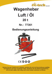 ek-tech 77361 Original Instruction