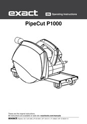 eXact PipeCut P1000 Operating Instructions Manual